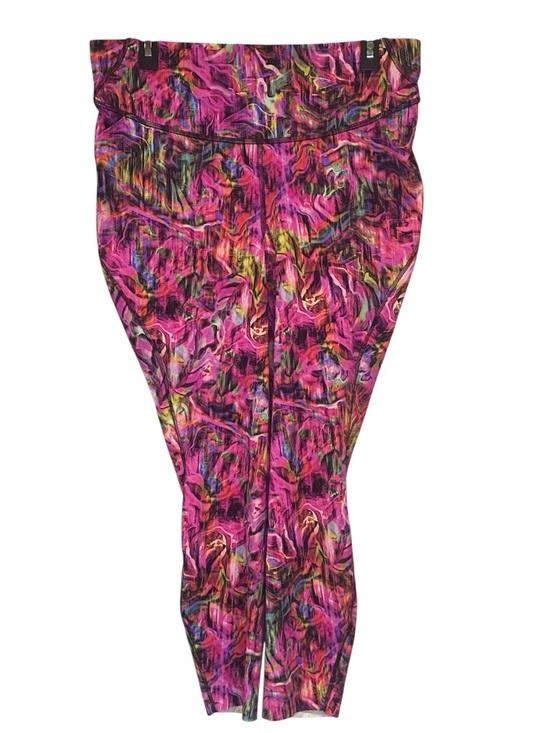lululemon athletica Pants - Lululemon Fast and Free High Rise Tight Leggings Hyper Flow Pink Multi Size 14